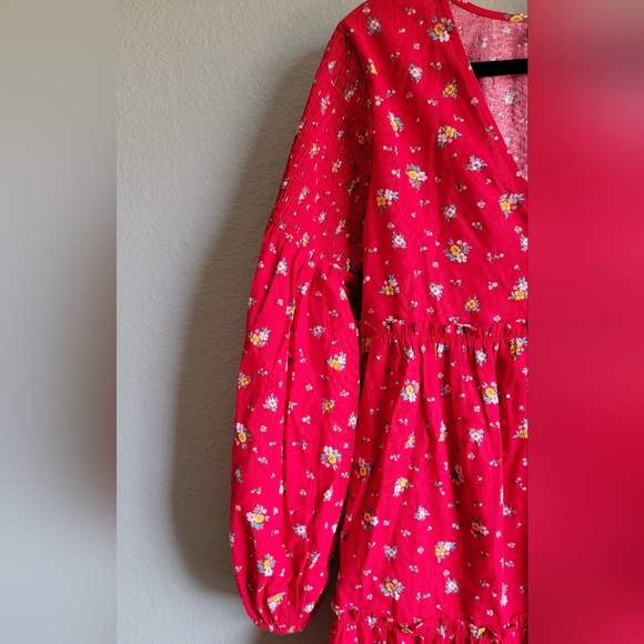 Billabong x Wrangler Floral Balloon Sleeves Mini Dress - Picture 4 of 7